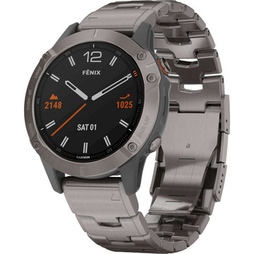 Смарт-часы Garmin fenix 6 SapphireTitanium Gray Band (010-02158-23)