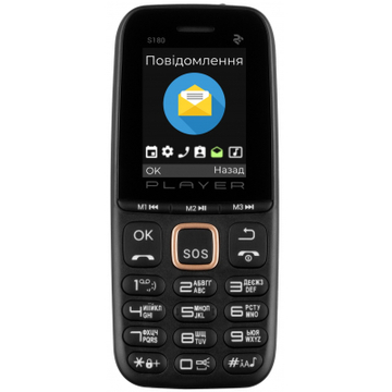 Мобільний телефон 2E S180 2021 без ЗП Black Gold (688130243384)