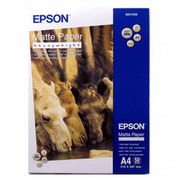 Фотопапір Epson A4 Matte Paper-Heavyweight (C13S041256)