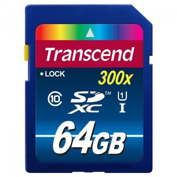 Карта памяти Transcend 64Gb SDXC class 10 UHS-I Premium (TS64GSDU1)