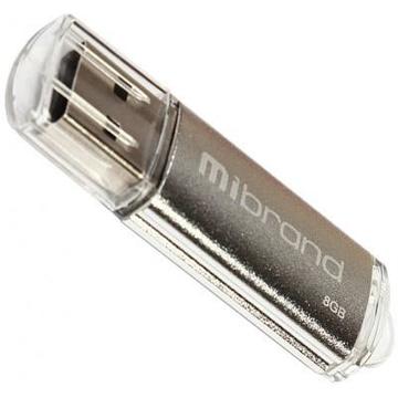 Флеш пам'ять USB Mibrand 8GB Cougar Silver USB 2.0 (MI2.0/CU8P1S)