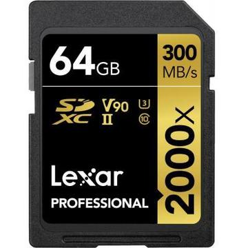 Карта пам'яті  Lexar 64GB SDXC class 10 UHS-II 2000x Professional (LSD2000064G-BNNNG)