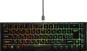 Ігрова клавіатура 2E KG360 RGB 68key WL Black Ukr (2E-KG360UBK)