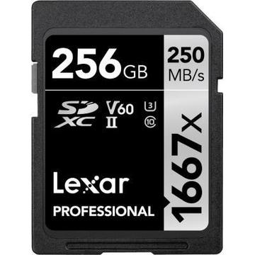 Карта пам'яті  Lexar 256GB SDXC class 10 UHS-II U3 V60 1667x Professional (LSD256CB1667)