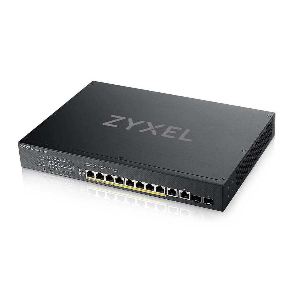 Комутатор ZYXEL XS1930-12HP (8хPoE++ 1/25/5/10G 2х1/25/5/10G 2хSFP+ NebulaFlex L2+ Max PoE 375W 802.3bt)