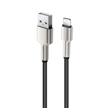 Кабель синхронизации ColorWay USB-Lightning head metal 2.4А 1м Black (CW-CBUL046-BK)