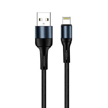Кабель синхронизации ColorWay USB-Lightning nylon 2.4А 1м Black (CW-CBUL045-BK)