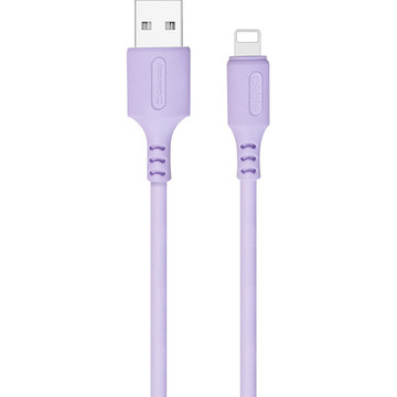 Кабель синхронізації ColorWay USB-Lightning soft silicone 2.4А 1м Purple (CW-CBUL044-PU)
