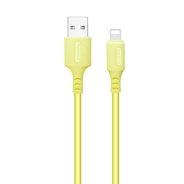 Кабель синхронізації ColorWay USB-Lightning soft silicone 2.4А 1м Yellow (CW-CBUL043-Y)