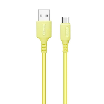Кабель синхронизации ColorWay USB-USB Type-C soft silicone 2.4А 1м Yellow (CW-CBUC043-Y)