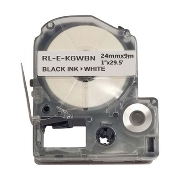 Расходные материалы для торгового оборудования UKRMARK RL-E-K6WBN-BK/WT, аналог LK6WBN. 24 мм х 9 м (CELK6WBN)