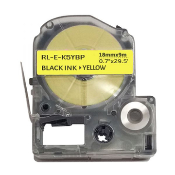 Расходные материалы для торгового оборудования UKRMARK RL-E-K5YBP-BK/YE, аналог LK5YBP. 18 мм х 9 м (CELK5YBP)