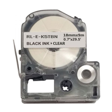 Витратні матеріали для торгового обладнання UKRMARK RL-E-K5TBN-BK/CL, аналог LK5TBN. 18 мм х 9 м (CELK5TBN)