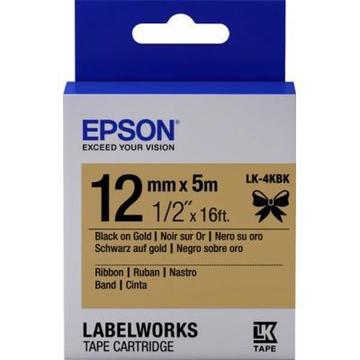 Расходные материалы для торгового оборудования Epson Labelworks LK-4KBK Blk/Gold (C53S654001)