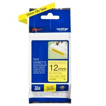 Витратні матеріали для торгового обладнання Brother TZES631, 12мм, чорний на жовтому, надклейка (TZES631)