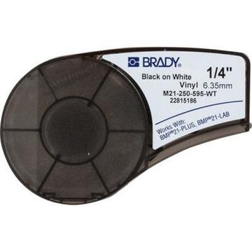 Расходные материалы для торгового оборудования Brady M21-250-595-WT, vinyl, 6.35mm/6.4m. Black on White (M21-250-595-WT)