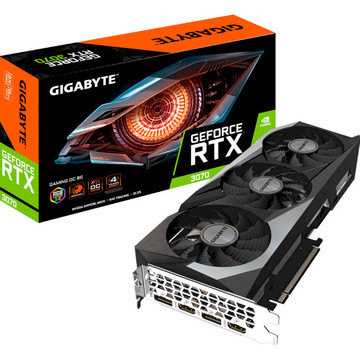 Видеокарта GIGABYTE GeForce RTX3070 8GB GDDR6 GAMING OC LHR