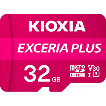Карта памяти KIOXIA Exceria plus microSDXC 32Gb Class 10 U3 V30 + ad (LMPL1M032GG2)
