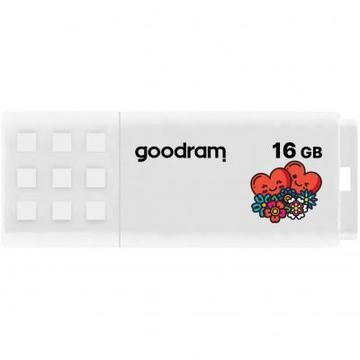 Флеш память USB Goodram 16GB UME2 Valentine White USB 2.0 (UME2-0160W0R11-V)