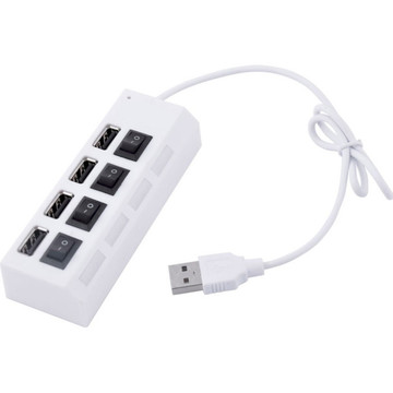 USB Хаб Voltronic 4-ports USB2.0 White (YT-HWS4HS-W/03961)