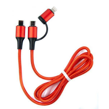 Кабель синхронізації Dengos-C-USB Type-C/Lightning 1м Red (NTK-TC-TCL-RED)