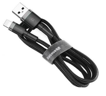 Кабель синхронізації Baseus Kevlar Lightning Cable 1m Black (CALKLF-BG1)