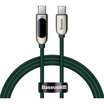 Кабель USB Baseus Display Fast Charging-C-USB-C 100W 1м Dark Green (CATSK-B06)