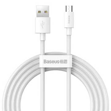 Кабель синхронізації Baseus Simple Wisdom-MicroUSB 1.5м White (TZCAMZJ-02)