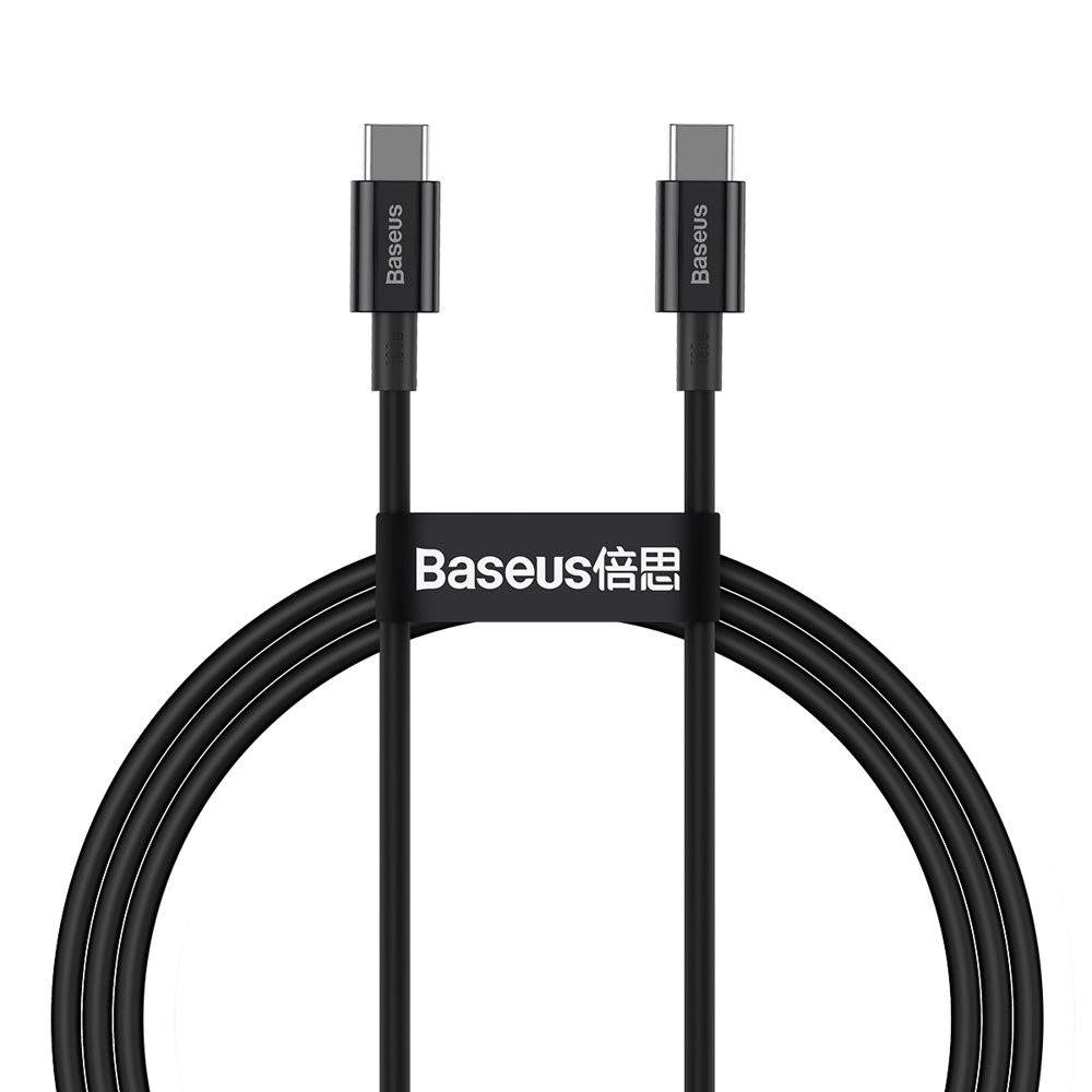 Кабель синхронизации КаBaseus Superior Fast Charging-C-USB-C 1м Black (CATYS-B01)