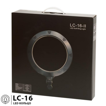 Кільцеве світло Soft Ring Light (LC16) 38см + дзеркало чорна