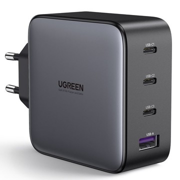 Зарядний пристрій Ugreen 3xType-C+USB QC4 Tech Fast GAN Charger CD226 Black