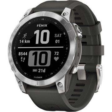 Смарт-часы Garmin fenix 7 Silver w/Graphite Band GPS (010-02540-01)