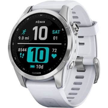 Смарт-годинник Garmin Fenix 7S Stainless Steel with Whitestone Band (010-02539-03)