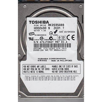 Жорсткий диск HDD 2.5" SATA  200GB Toshiba 5400rpm 8MB (MK2035GSS)