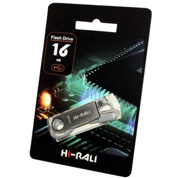 Флеш память USB Hi-Rali 16GB Shuttle Series Silver USB 2.0 (HI-16GBSHSL)