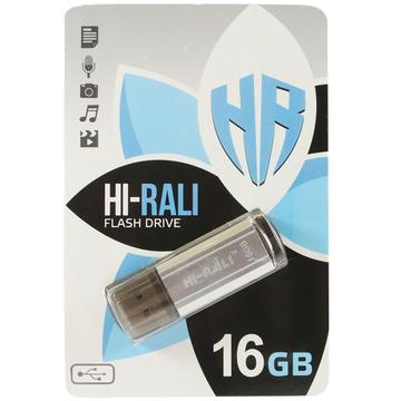 Флеш память USB Hi-Rali 16GB Stark Series Silver USB 2.0 (HI-16GBSTSL)