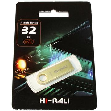 Флеш пам'ять USB 32GB Hi-Rali Shuttle Series Gold (HI-32GBSHGD)
