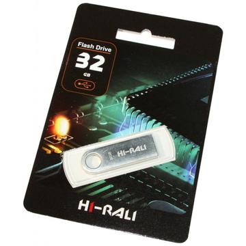 Флеш память USB Hi-Rali 32GB Shuttle Series Silver USB 2.0 (HI-32GBSHSL)