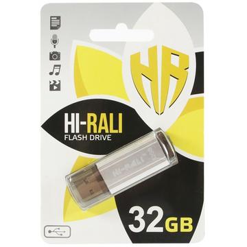 Флеш память USB Hi-Rali 32GB Stark Series Silver USB 2.0 (HI-32GBSTSL)