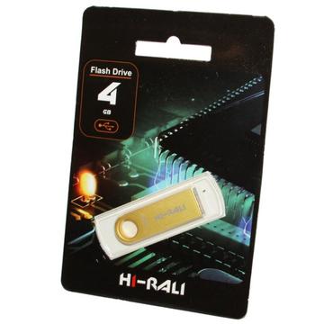Флеш память USB Hi-Rali 4GB Shuttle Series Gold USB 2.0 (HI-4GBSHGD)