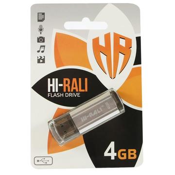 Флеш пам'ять USB 4GB Hi-Rali Stark Series Silver (HI-4GBSTSL)