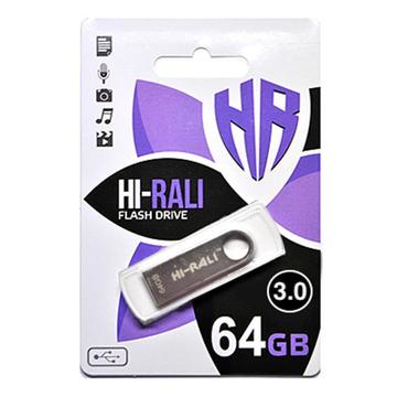 Флеш пам'ять USB 64GB Hi-Rali Shuttle Series Silver (HI-64GBSHSL)