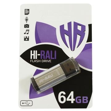 Флеш память USB 64GB Hi-Rali Stark Series Silver (HI-64GBSTSL)