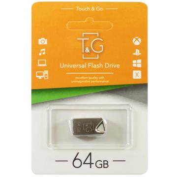 Флеш память USB 64GB T&G 109 Metal Series Silver (TG109-64G)