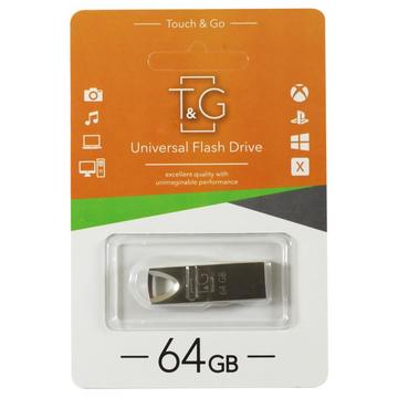 Флеш память USB 64GB T&G 117 Metal Series Silver (TG117SL-64G)