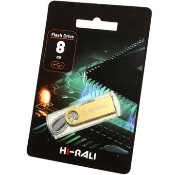 Флеш пам'ять USB 8GB Hi-Rali Shuttle Series Gold (HI-8GBSHGD)