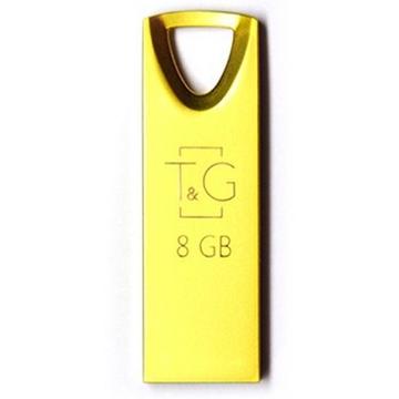 Флеш память USB T&G 8GB 117 Metal Series Gold USB 2.0 (TG117GD-8G)