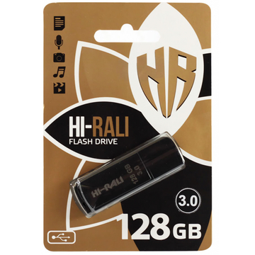 Флеш пам'ять USB 128GB Hi-Rali Taga Series Black (HI-128GBTAG3BK)