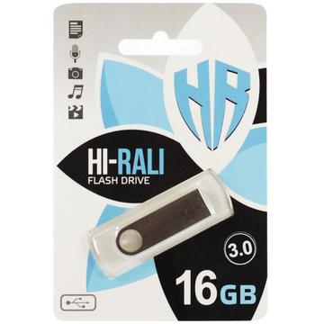 Флеш пам'ять USB 16GB Hi-Rali Shuttle Series Silver (HI-16GB3SHSL)