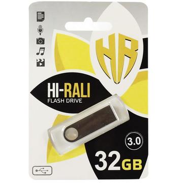 Флеш пам'ять USB 32GB Hi-Rali Shuttle Series Silver (HI-32GB3SHSL)